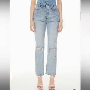 Aritzia Denim Forum Joni High Rise Loose Jeans. Light wash. Size 24